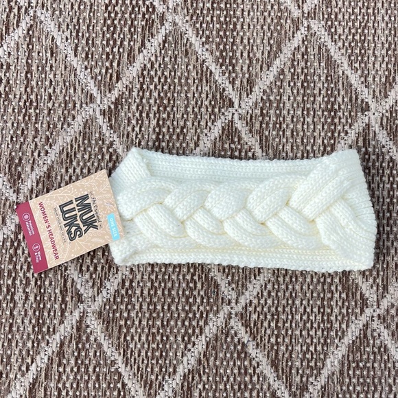 Muk Luks Women's Ivory Knit Headband - Picture 1 of 3